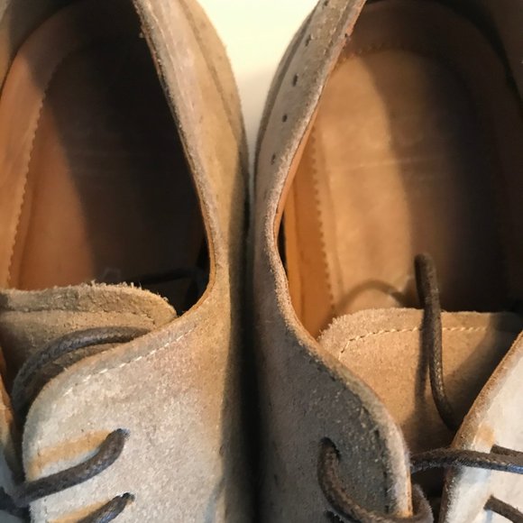 Ecco Brown Suede Leather Lace up Shoes - Picture 4 of 7